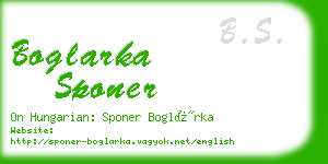 boglarka sponer business card